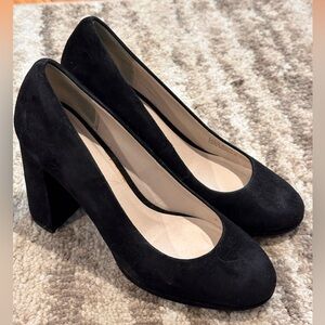 NWOT Cole Haan Suede Block Heel Pumps in Black